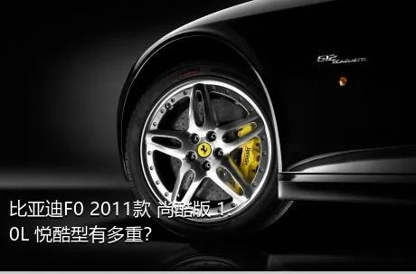 比亚迪F0 2011款 尚酷版 1.0L 悦酷型有多重？
