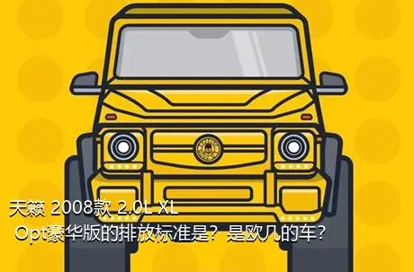 天籁 2008款 2.0L XL Opt豪华版的排放标准是？是欧几的车？