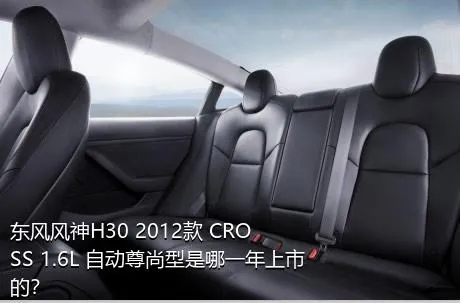 东风风神H30 2012款 CROSS 1.6L 自动尊尚型是哪一年上市的？