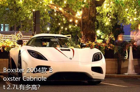 Boxster 2004款 Boxster Cabriolet 2.7L有多高？