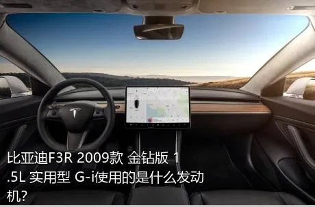 比亚迪F3R 2009款 金钻版 1.5L 实用型 G-i使用的是什么发动机？