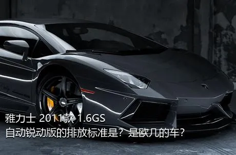 雅力士 2011款 1.6GS 自动锐动版的排放标准是？是欧几的车？