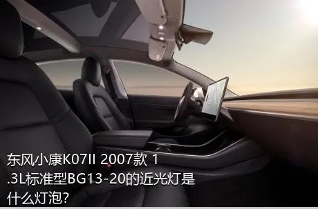 东风小康K07II 2007款 1.3L标准型BG13-20的近光灯是什么灯泡？
