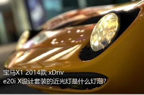 宝马X1 2014款 xDrive20i X设计套装的近光灯是什么灯泡？