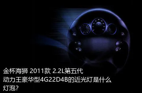 金杯海狮 2011款 2.2L第五代动力王豪华型4G22D4B的近光灯是什么灯泡？