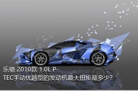乐驰 2010款 1.0L P-TEC手动优越型的发动机最大扭矩是多少？