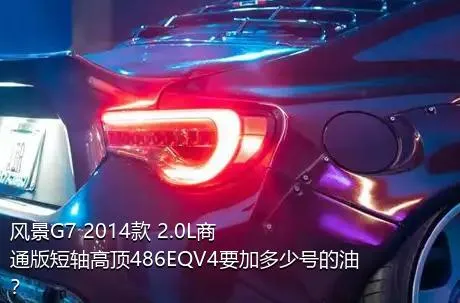 风景G7 2014款 2.0L商通版短轴高顶486EQV4要加多少号的油？