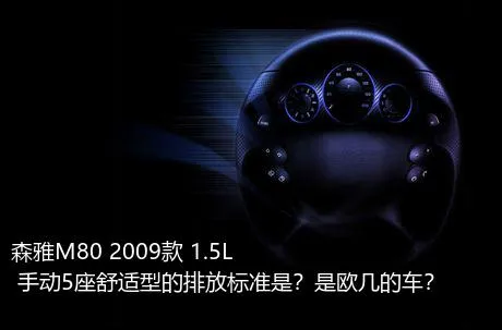 森雅M80 2009款 1.5L 手动5座舒适型的排放标准是？是欧几的车？
