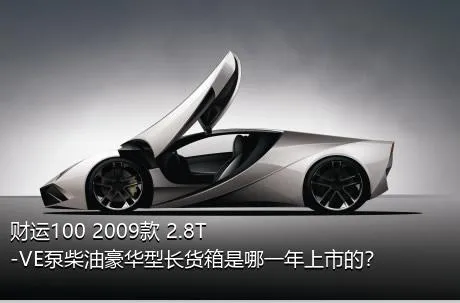 财运100 2009款 2.8T-VE泵柴油豪华型长货箱是哪一年上市的？