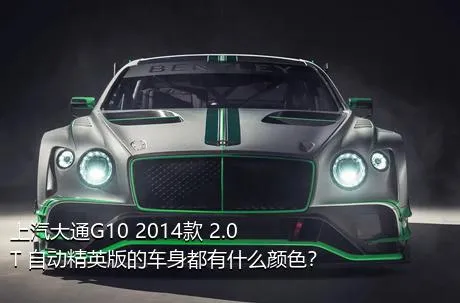 上汽大通G10 2014款 2.0T 自动精英版的车身都有什么颜色？