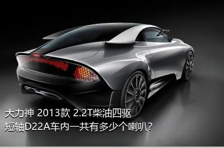 大力神 2013款 2.2T柴油四驱短轴D22A车内一共有多少个喇叭？