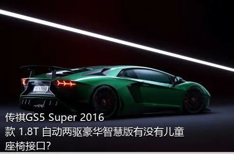 传祺GS5 Super 2016款 1.8T 自动两驱豪华智慧版有没有儿童座椅接口？