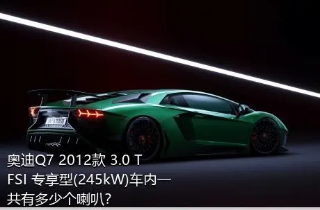 奥迪Q7 2012款 3.0 TFSI 专享型(245kW)车内一共有多少个喇叭？