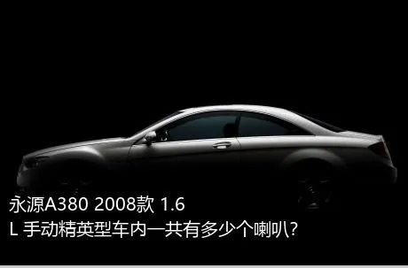 永源A380 2008款 1.6L 手动精英型车内一共有多少个喇叭？