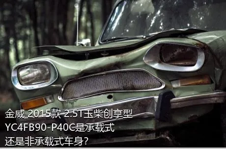 金威 2015款 2.5T玉柴创享型YC4FB90-P40C是承载式还是非承载式车身？