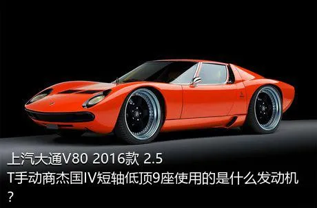 上汽大通V80 2016款 2.5T手动商杰国IV短轴低顶9座使用的是什么发动机？