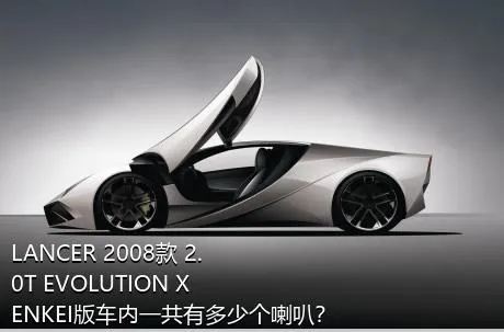 LANCER 2008款 2.0T EVOLUTION X ENKEI版车内一共有多少个喇叭？
