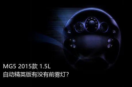 MG5 2015款 1.5L 自动精英版有没有前雾灯？