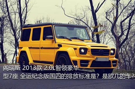 阁瑞斯 2013款 2.0L智领豪华型7座 全运纪念版国四的排放标准是？是欧几的车？