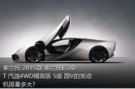 索兰托 2015款 索兰托L 2.0T 汽油4WD精英版 5座 国V的发动机排量多大？