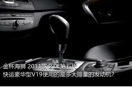 金杯海狮 2011款 2.0L第五代快运豪华型V19使用的是多大排量的发动机？