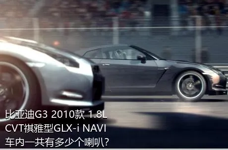 比亚迪G3 2010款 1.8L CVT祺雅型GLX-i NAVI车内一共有多少个喇叭？