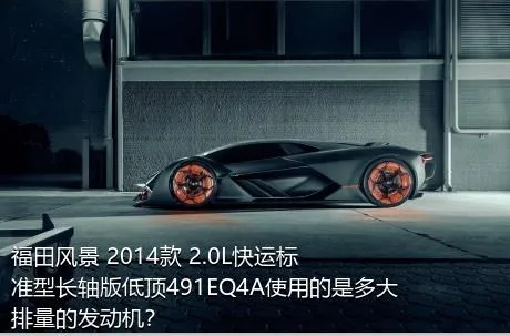 福田风景 2014款 2.0L快运标准型长轴版低顶491EQ4A使用的是多大排量的发动机？
