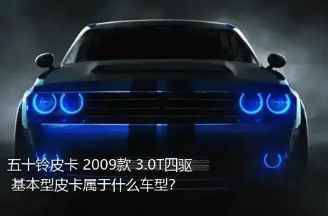 五十铃皮卡 2009款 3.0T四驱 基本型皮卡属于什么车型？