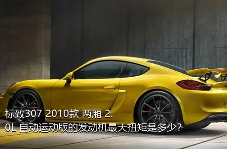 标致307 2010款 两厢 2.0L 自动运动版的发动机最大扭矩是多少？