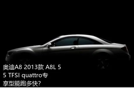 奥迪A8 2013款 A8L 55 TFSI quattro专享型能跑多快？