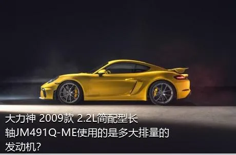 大力神 2009款 2.2L简配型长轴JM491Q-ME使用的是多大排量的发动机？