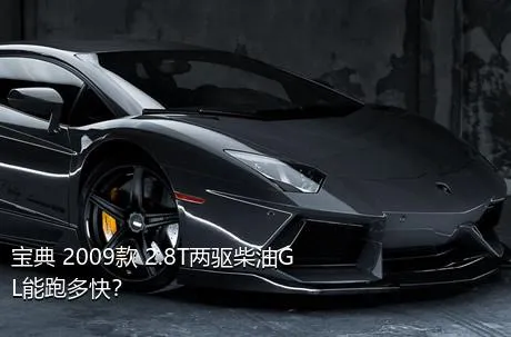 宝典 2009款 2.8T两驱柴油GL能跑多快？