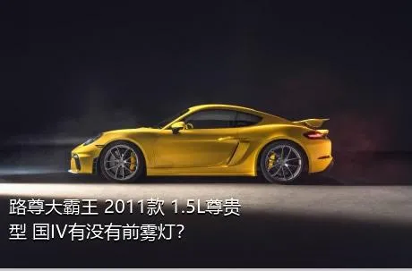 路尊大霸王 2011款 1.5L尊贵型 国IV有没有前雾灯？