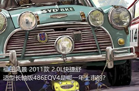 福田风景 2011款 2.0L快捷舒适型长轴版486EQV4是哪一年上市的？