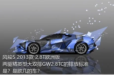 风骏5 2013款 2.8T欧洲版 两驱精英型大双排GW2.8TC的排放标准是？是欧几的车？