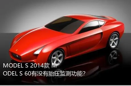 MODEL S 2014款 MODEL S 60有没有胎压监测功能？
