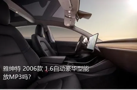 雅绅特 2006款 1.6自动豪华型能放MP3吗？