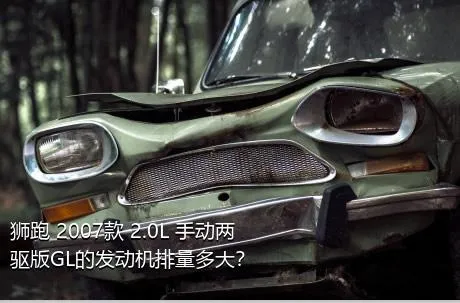 狮跑 2007款 2.0L 手动两驱版GL的发动机排量多大？