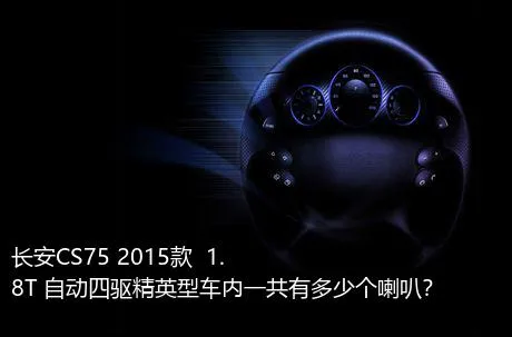 长安CS75 2015款  1.8T 自动四驱精英型车内一共有多少个喇叭？