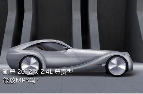 凯尊 2012款 2.4L 尊贵型能放MP3吗？