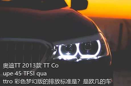奥迪TT 2013款 TT Coupe 45 TFSI quattro 彩色梦幻版的排放标准是？是欧几的车？
