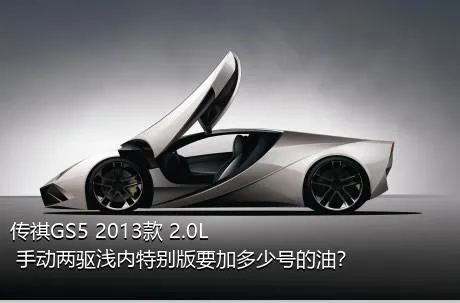 传祺GS5 2013款 2.0L 手动两驱浅内特别版要加多少号的油？