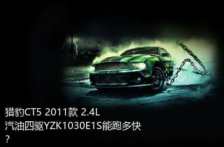 猎豹CT5 2011款 2.4L汽油四驱YZK1030E1S能跑多快？
