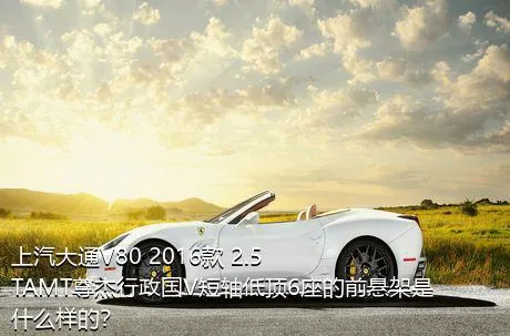 上汽大通V80 2016款 2.5TAMT尊杰行政国V短轴低顶6座的前悬架是什么样的？