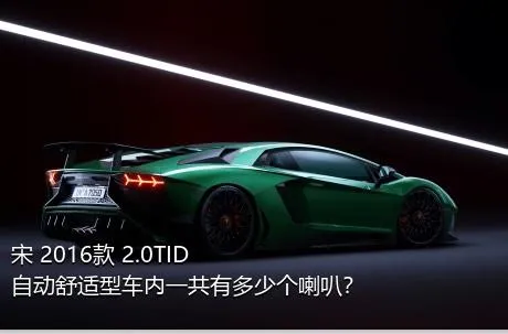 宋 2016款 2.0TID 自动舒适型车内一共有多少个喇叭？