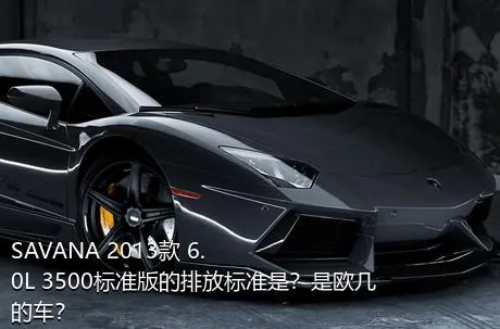 SAVANA 2013款 6.0L 3500标准版的排放标准是？是欧几的车？