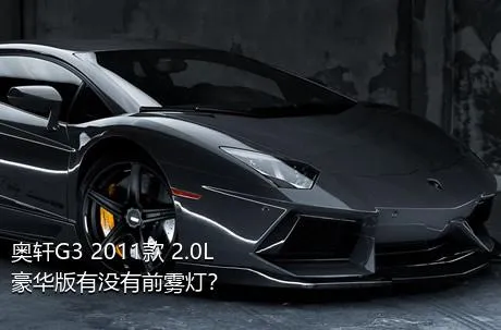 奥轩G3 2011款 2.0L 豪华版有没有前雾灯？