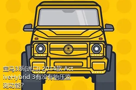宝马3系(进口) 2014款 ActiveHybrid 3有没有胎压监测功能？