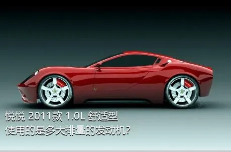 悦悦 2011款 1.0L 舒适型使用的是多大排量的发动机？