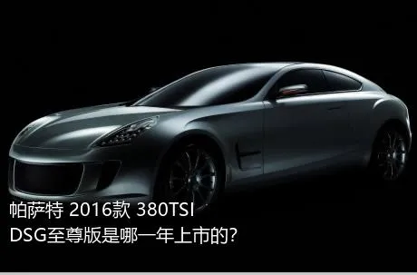 帕萨特 2016款 380TSI DSG至尊版是哪一年上市的？
